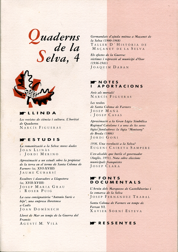 Quaderns de La Selva nº  4