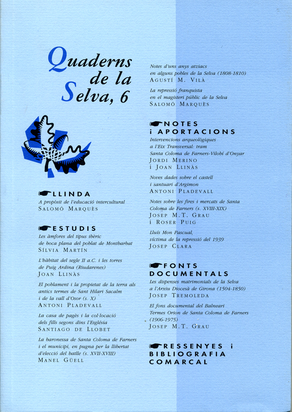 Quaderns de La Selva nº 6