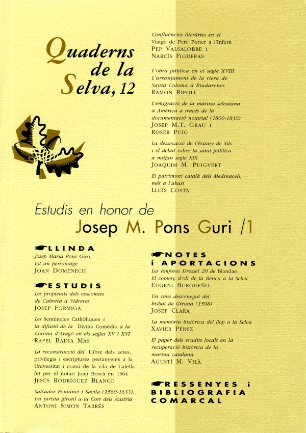 Quaderns de La Selva nº 12