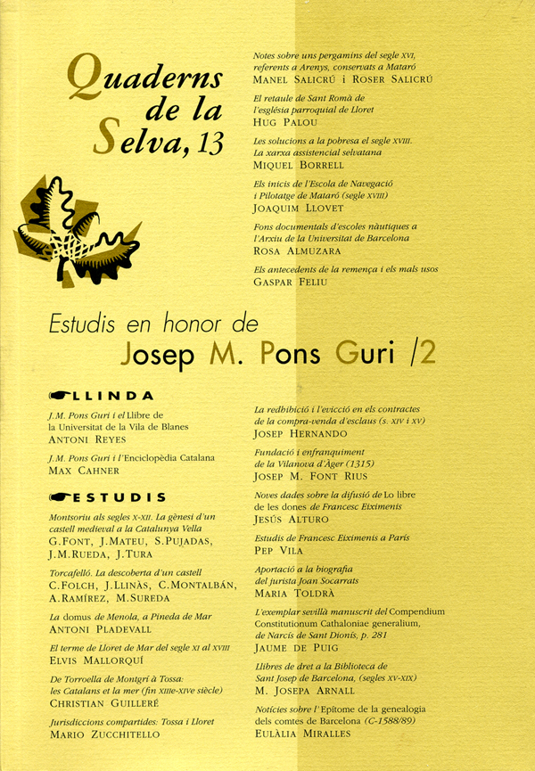 Quaderns de La Selva nº 13