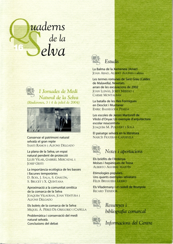 Quaderns de La Selva nº 16