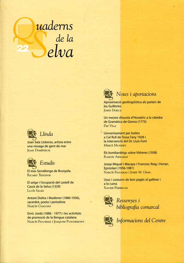 Quaderns de La Selva nº 22