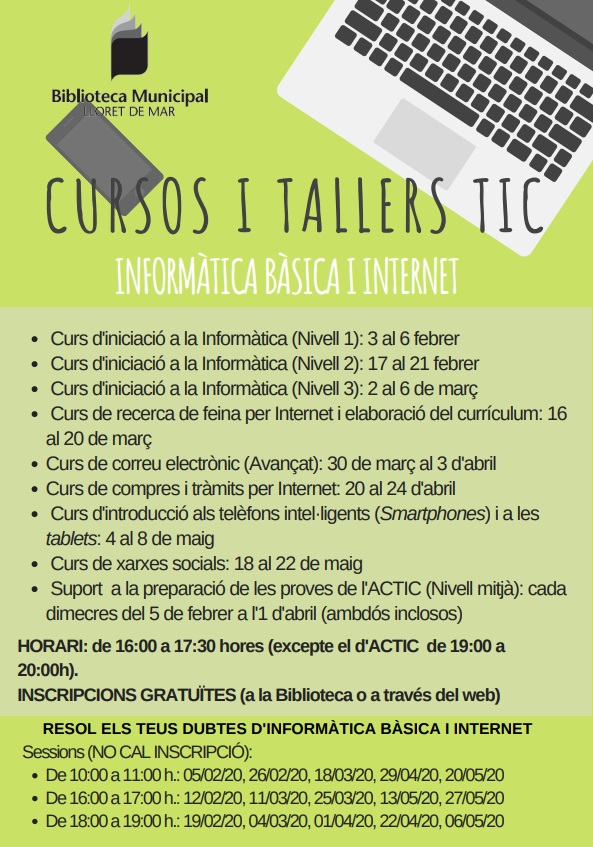 Cursos i Tallers TIC