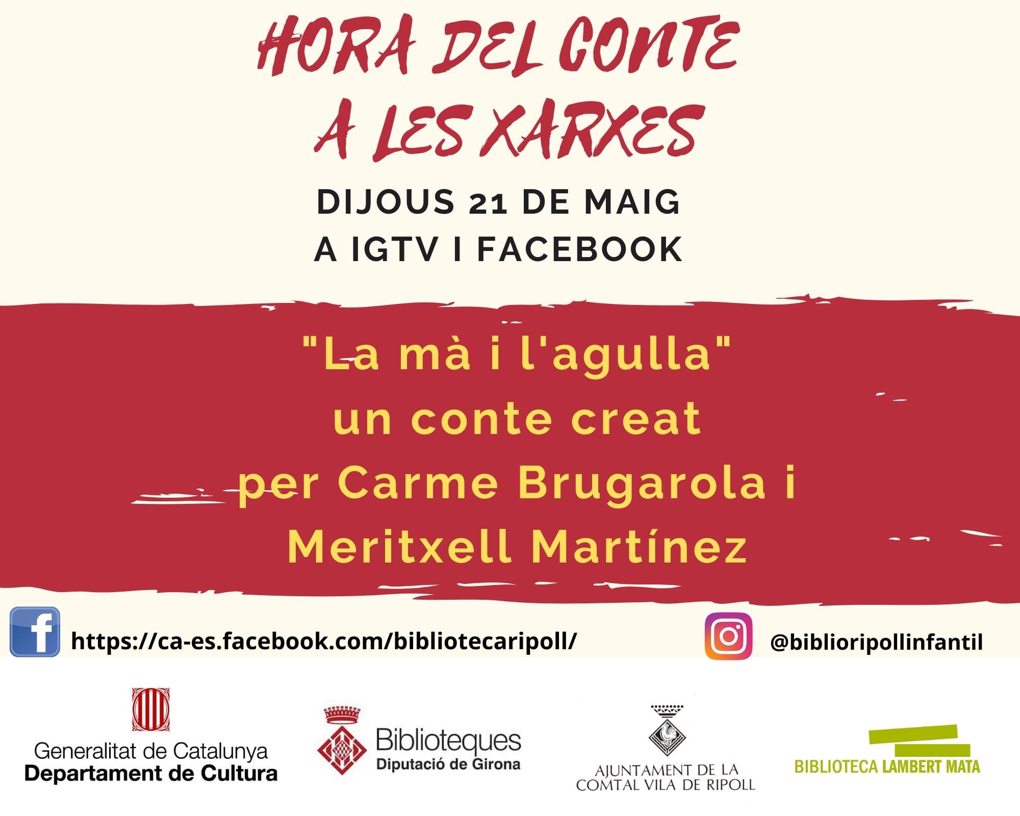 Cartell Hora del conte a les xarxes