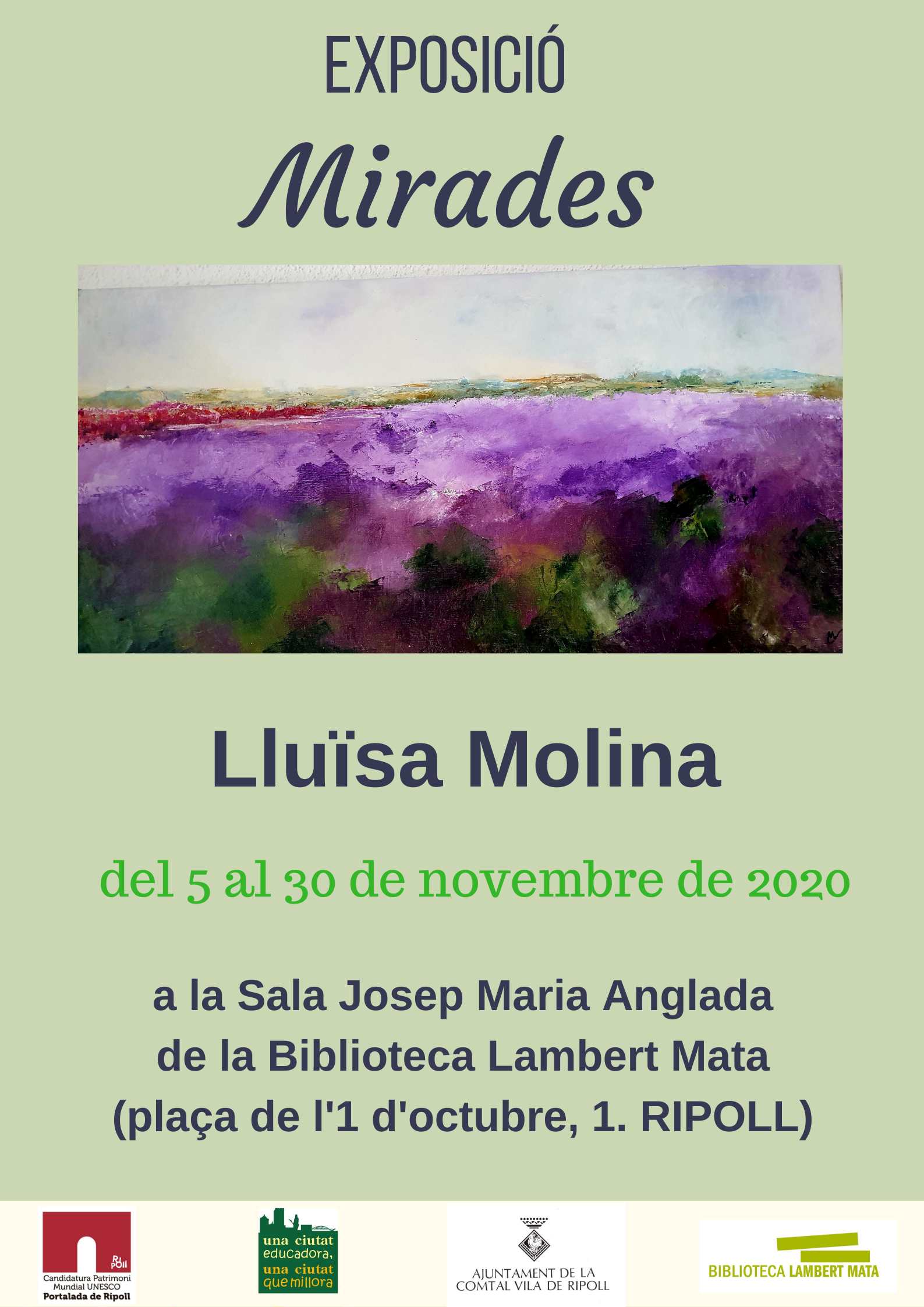 Cartell exposició "Mirades" de Lluïsa Molina