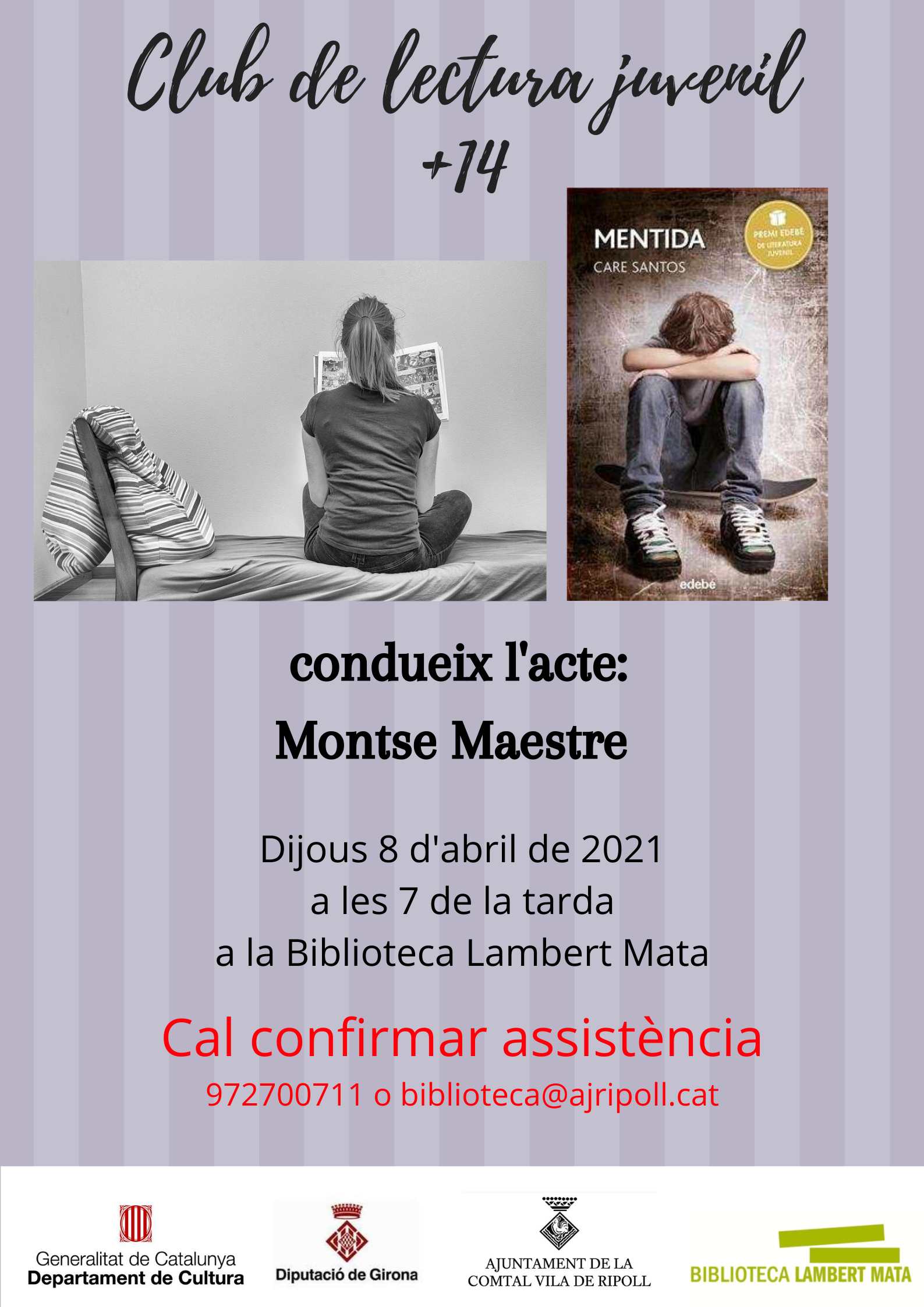 Cartell: Club de lectura +14 Mentida 