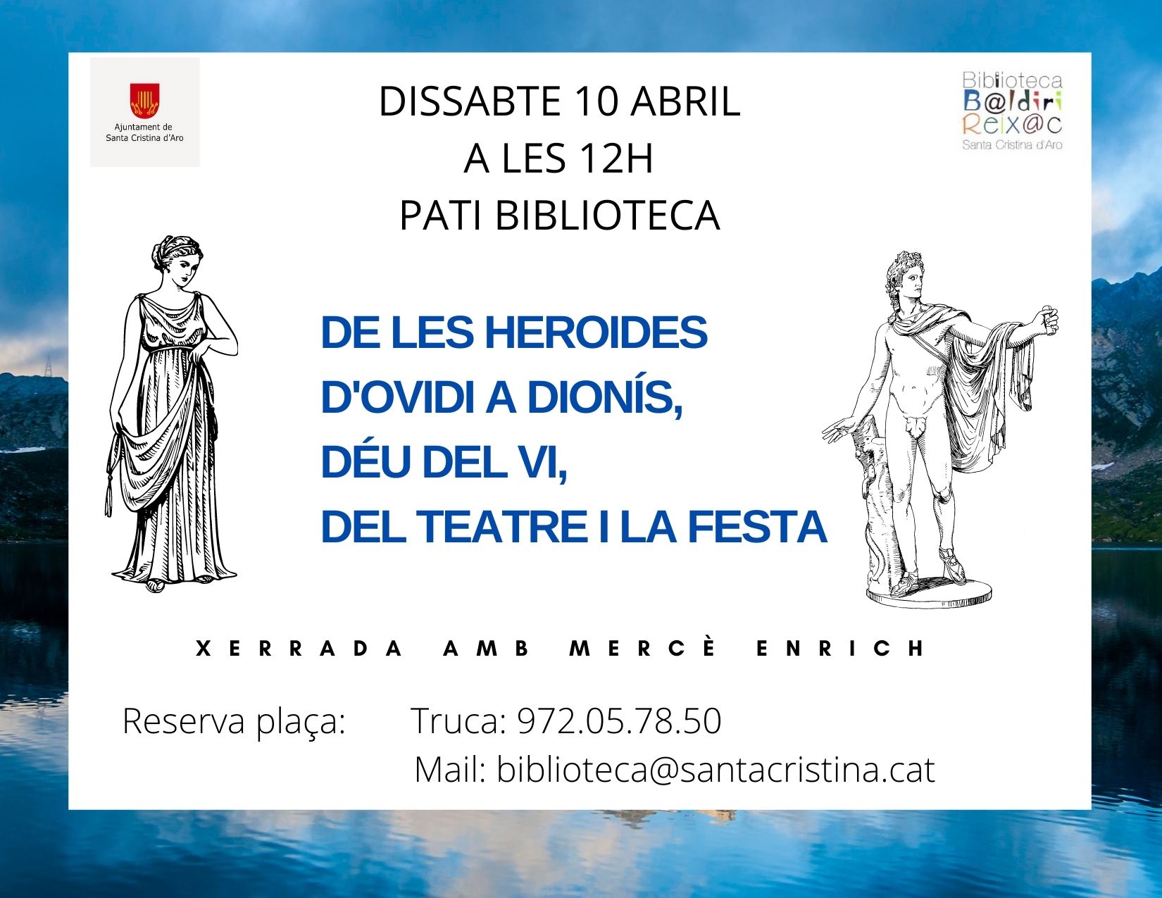Cartell activitat De les Heroides d'Ovidi a Dionís
