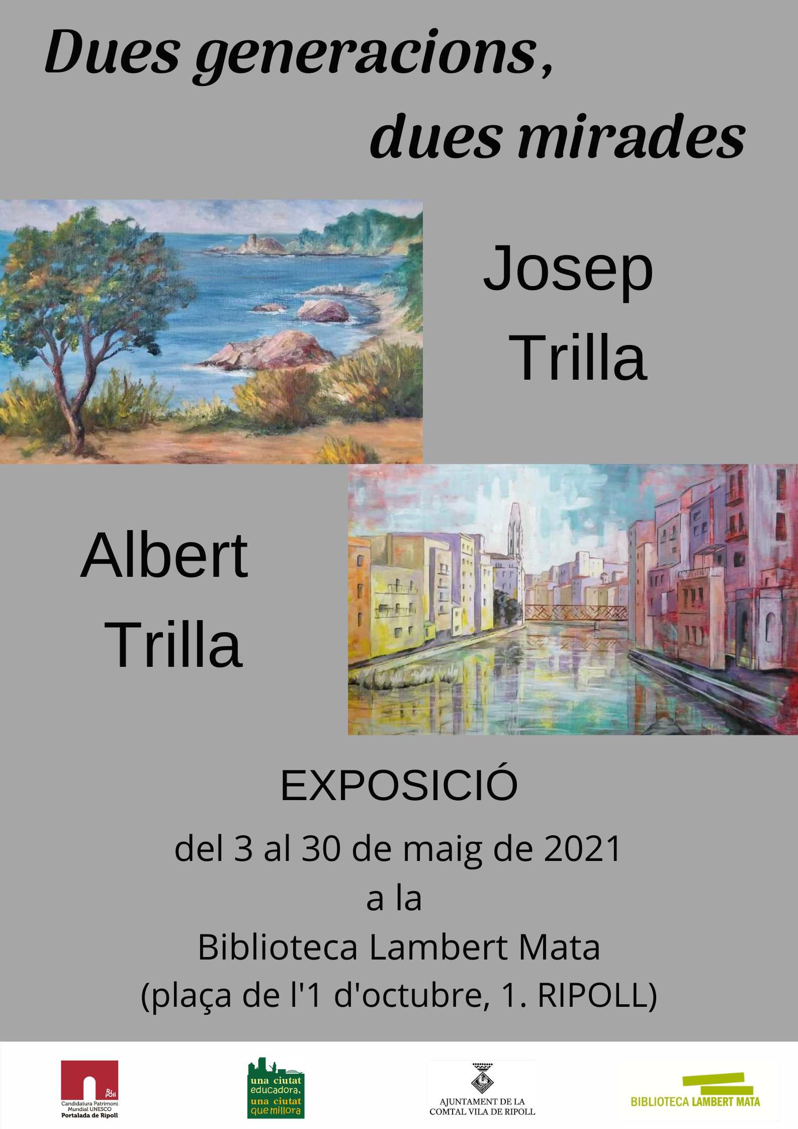 Cartell: exposició Dues generacions, dues mirades