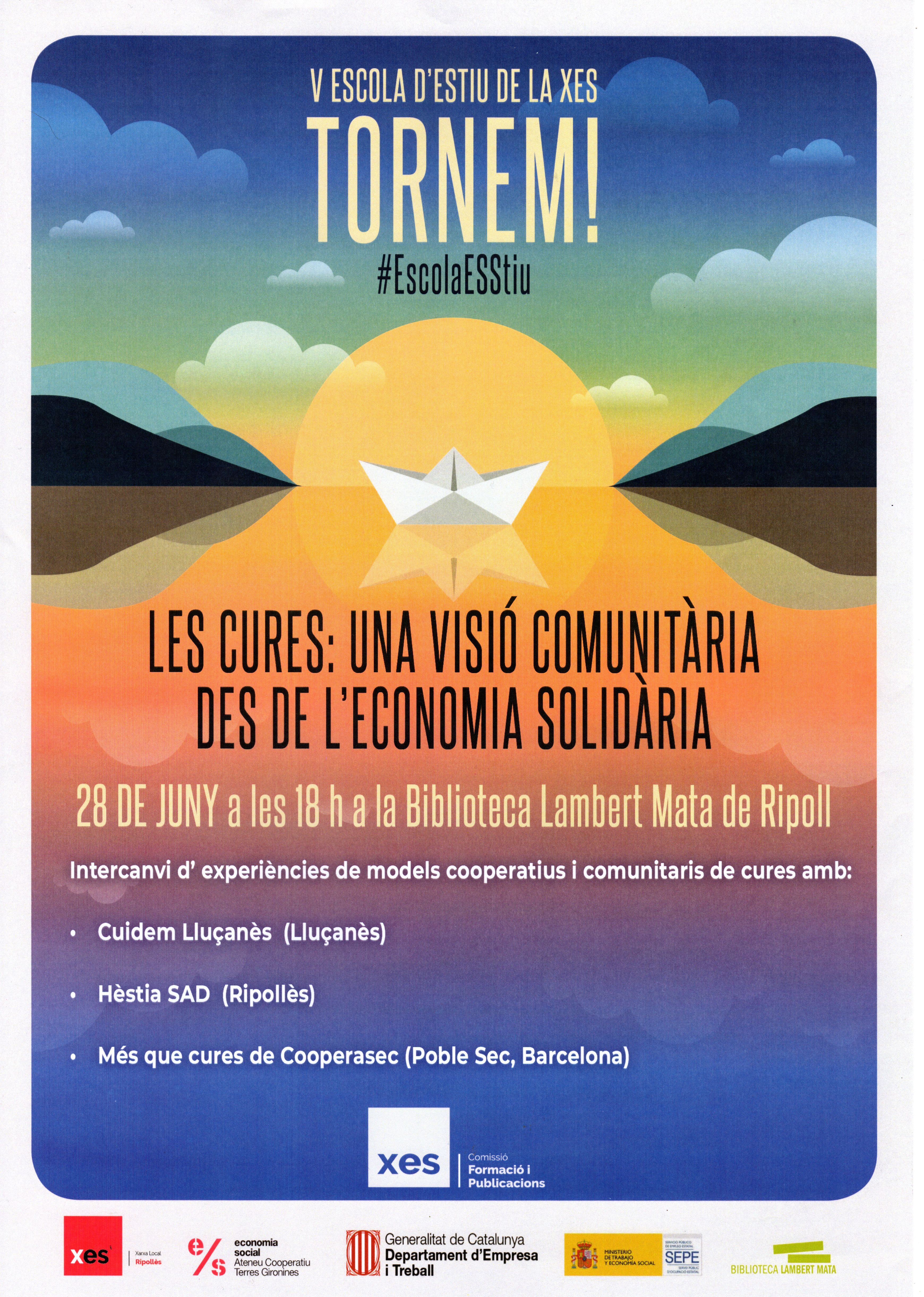 Cartell: Les cures una visió comunitària des de l'economia solidària