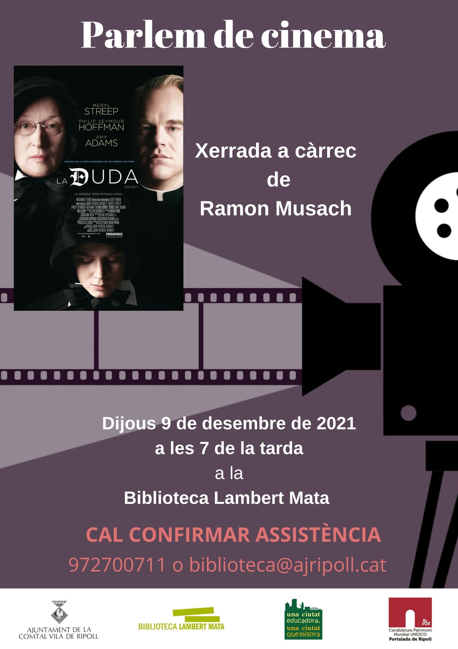 Cartell Parlem de cinema Ripoll: La Duda
