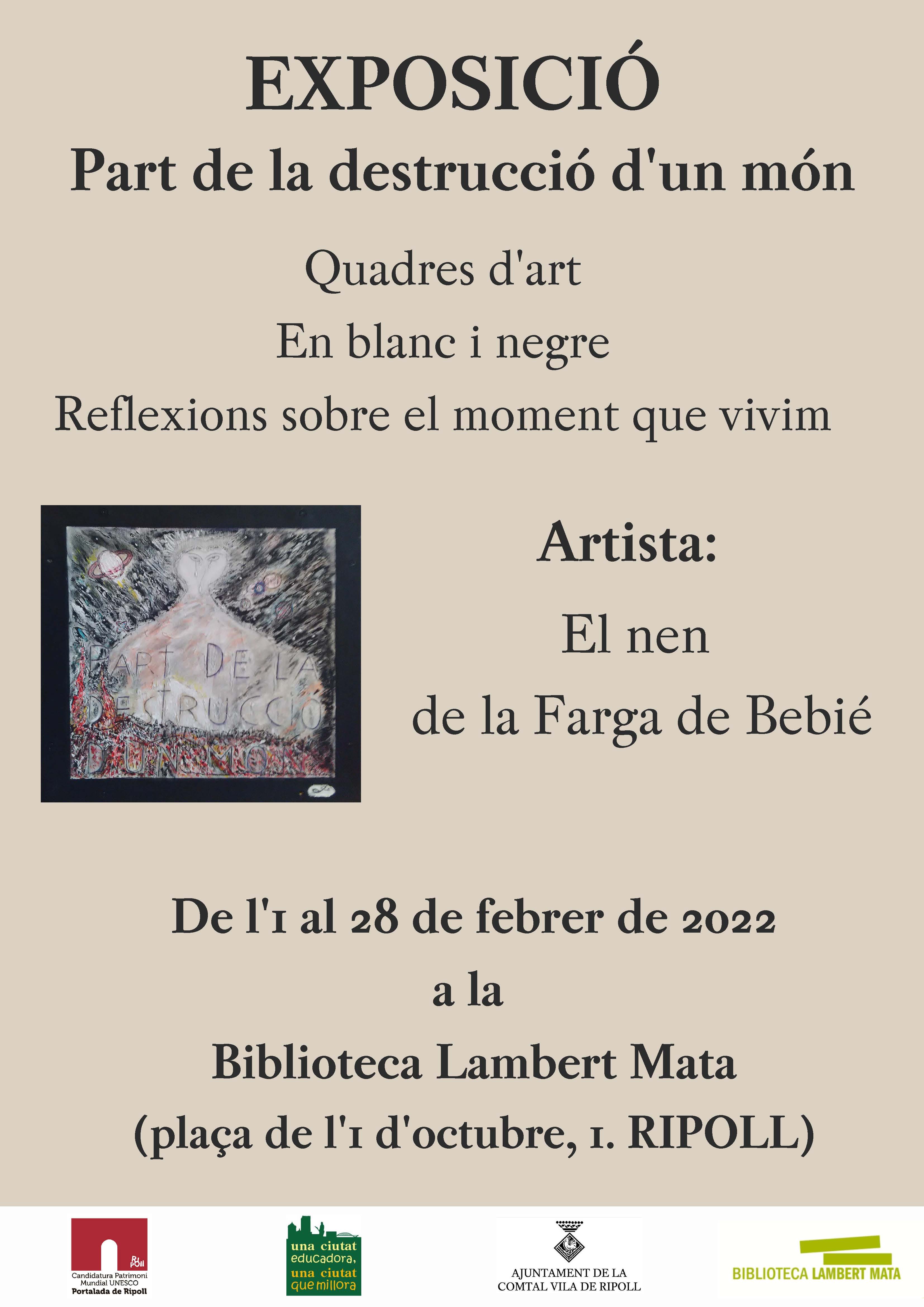 Cartell exposició Ripol febrer 2022 Joan Canudas