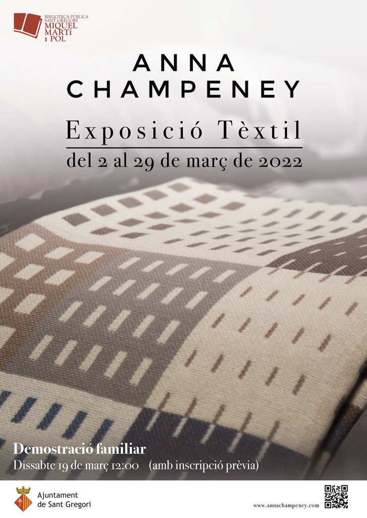 Cartell Exposició teixits Anna Champeney