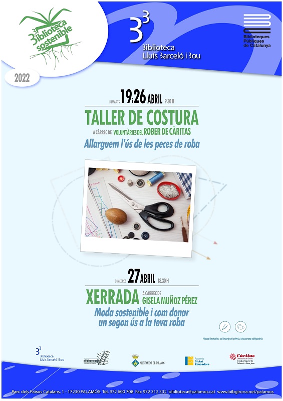 Cartell dels tallers i xerrada sobre moda sostenible