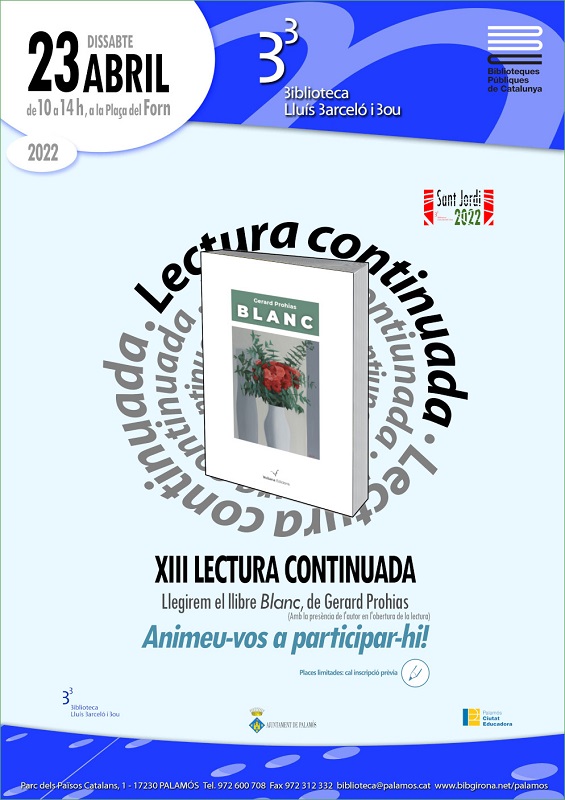 Lectura continuada Sant Jordi 2022 a Palamós