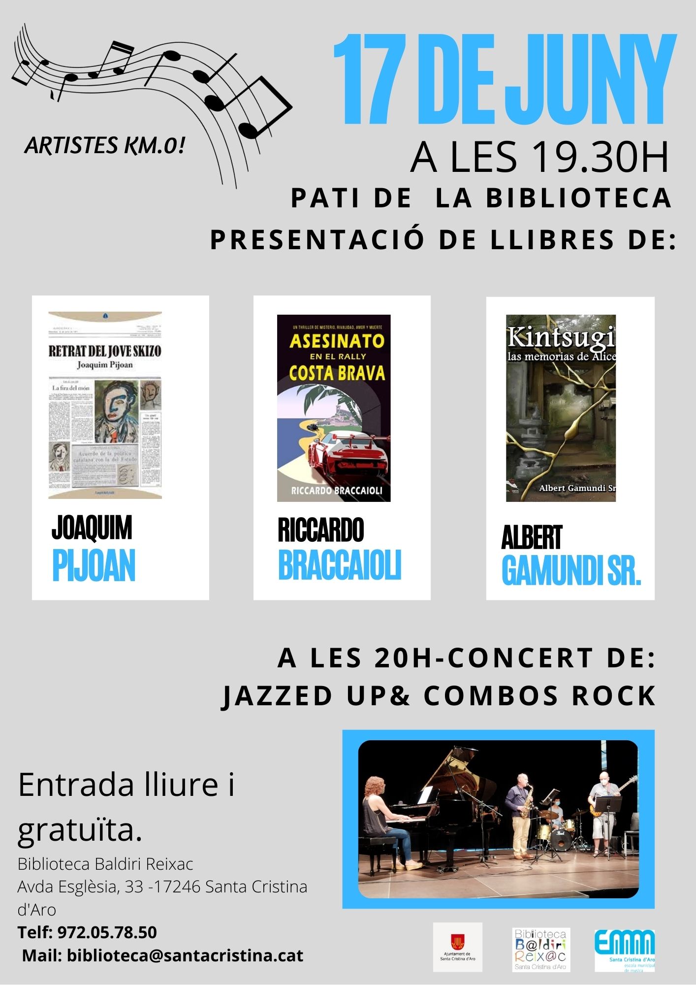 ARTISTES KM 0- PRESENTACIÓ LLIBRES I JAZZ