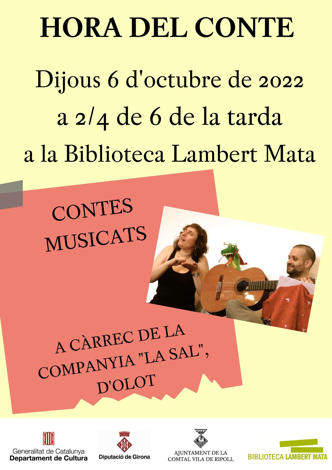 Contes musicats a càrrec de la Companyia La Sal d'Olot