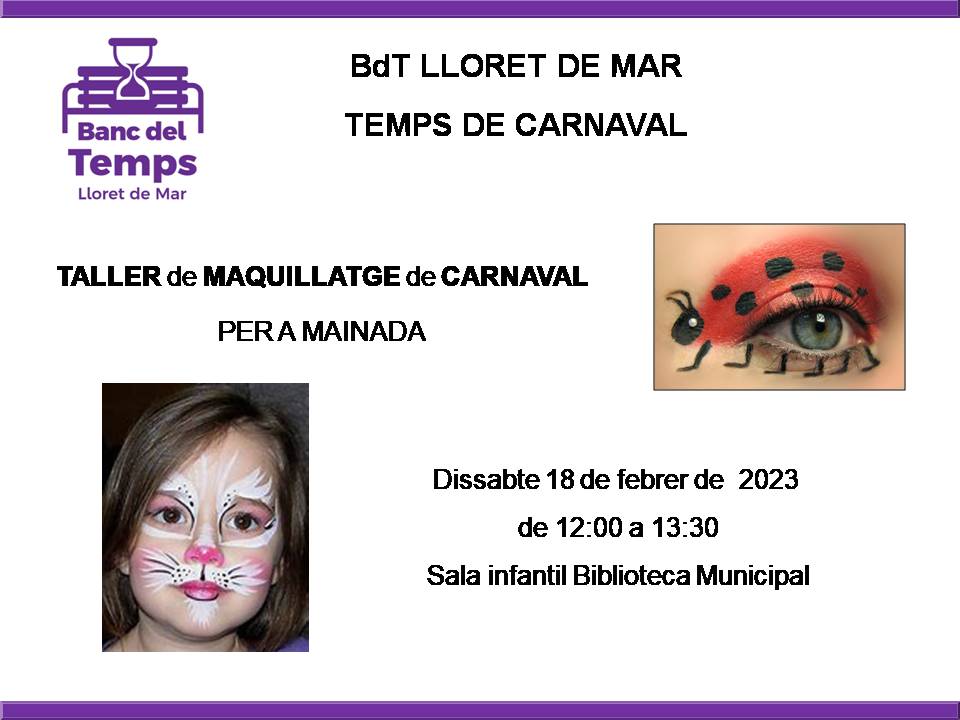 Taller maquillatge carnaval