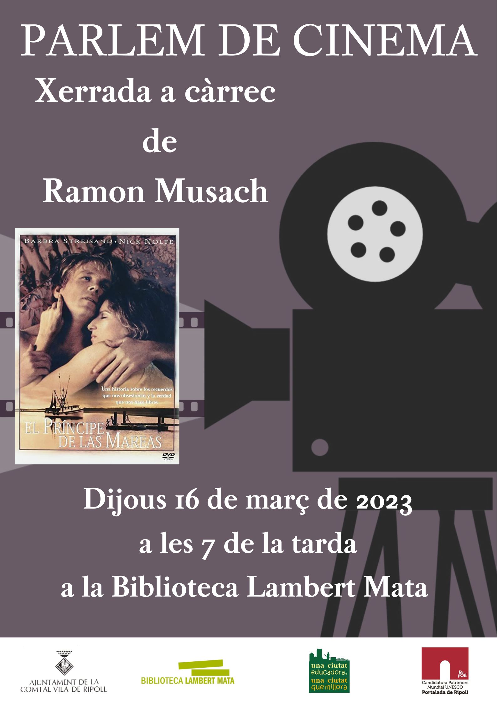 Cartell parlem de cinema "El príncipe de las mareas"