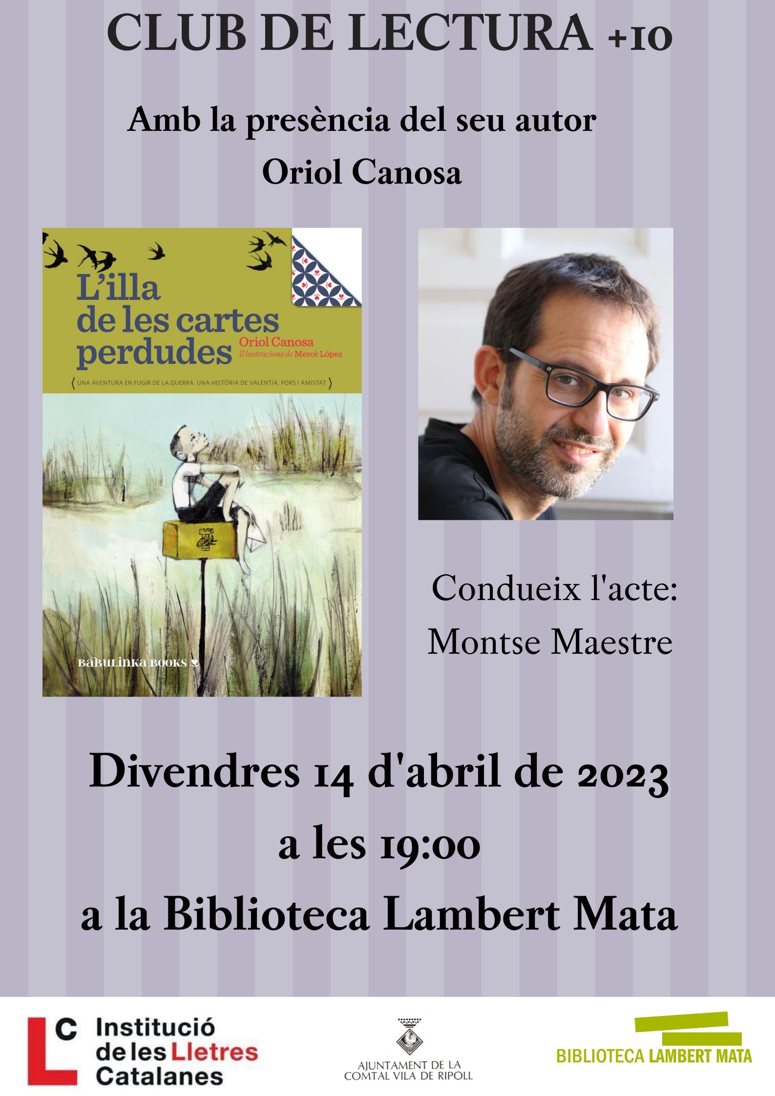Cartell club de lectura +10 L'illa de les cartes