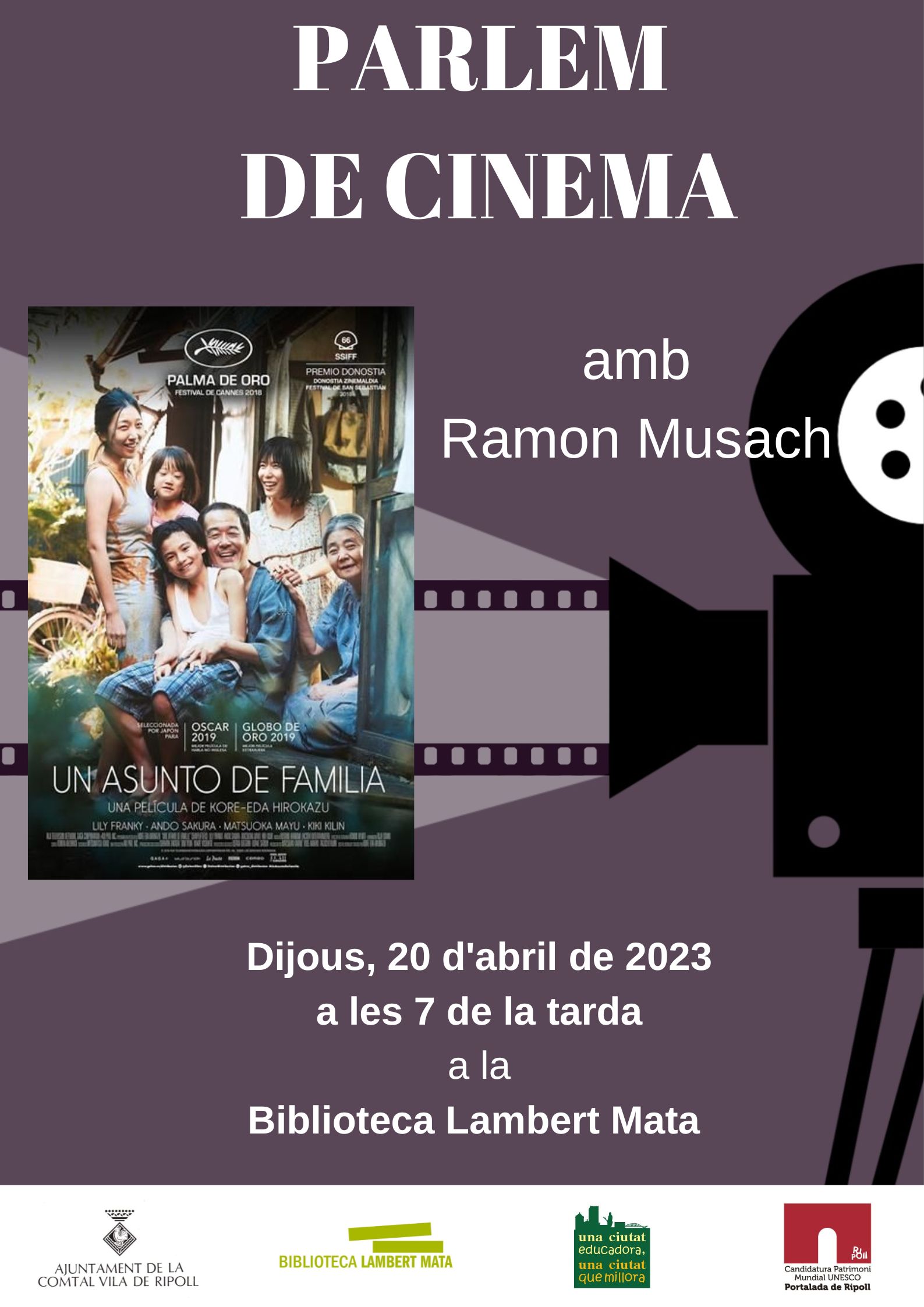 Cartell parlem de cinema "Un asunto de família"