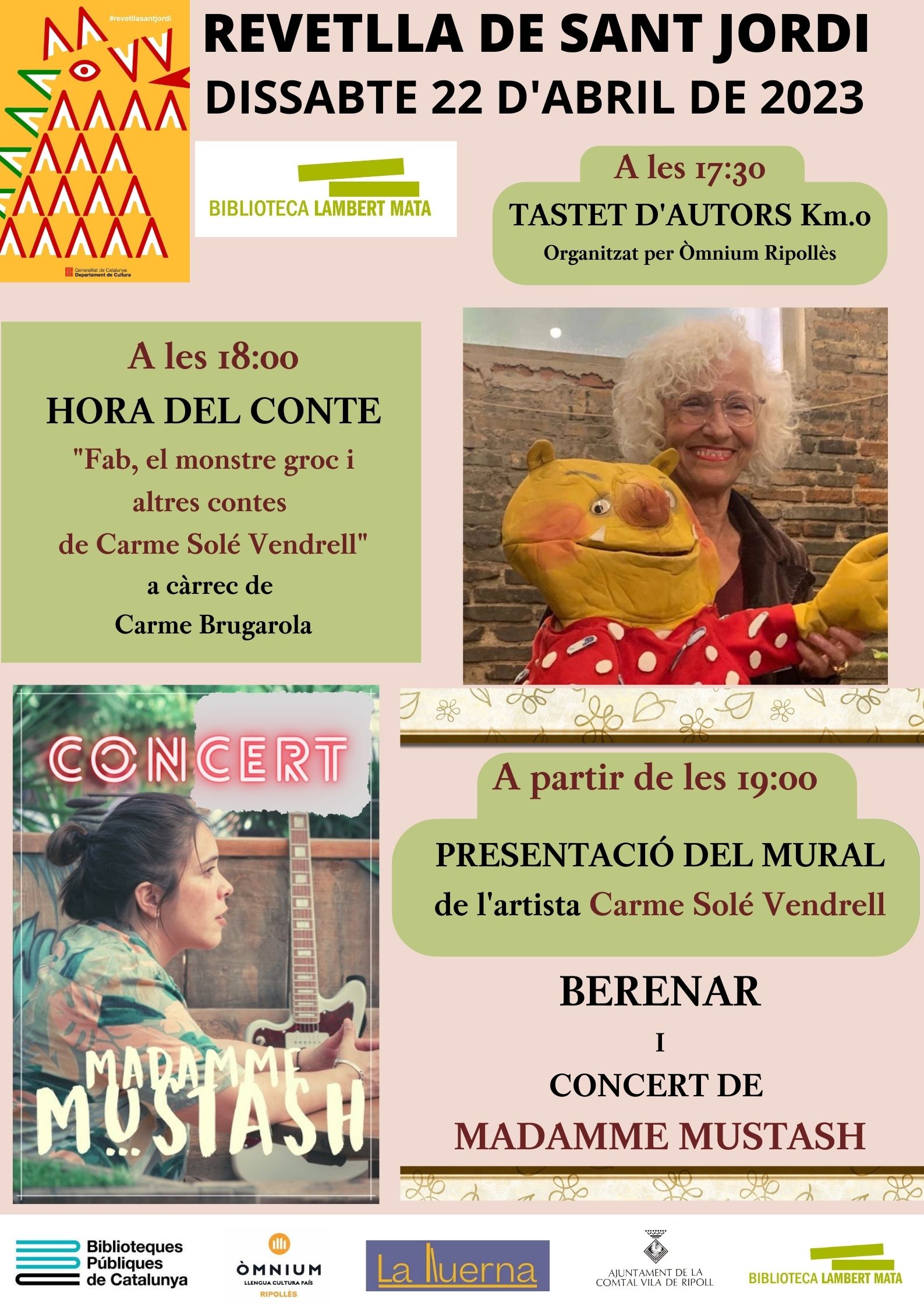 Cartell definitiu Revetlla de Sant Jordi 2023 Ripoll
