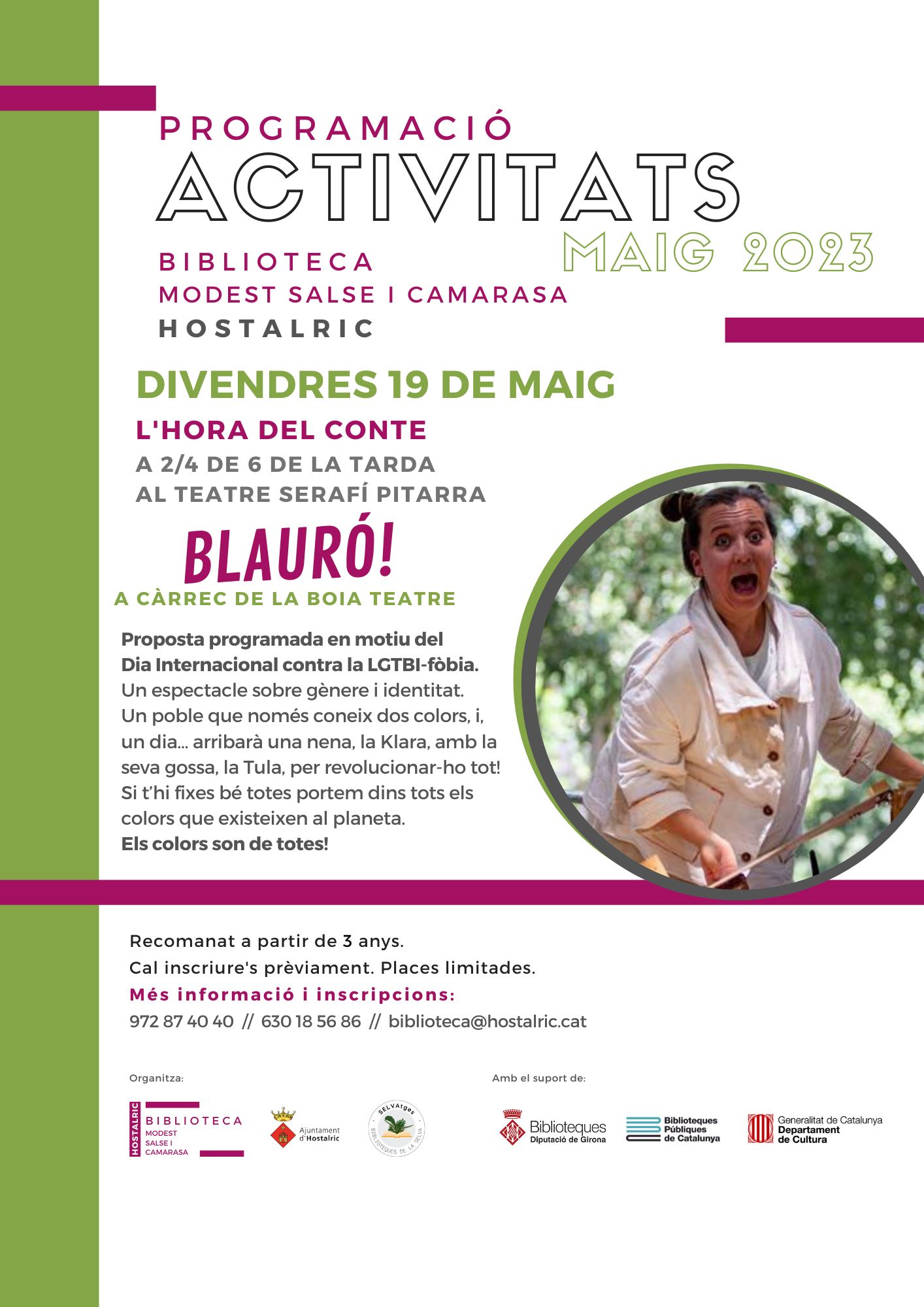 Hora conte: Blauró a càrrec de La Boia Teatre