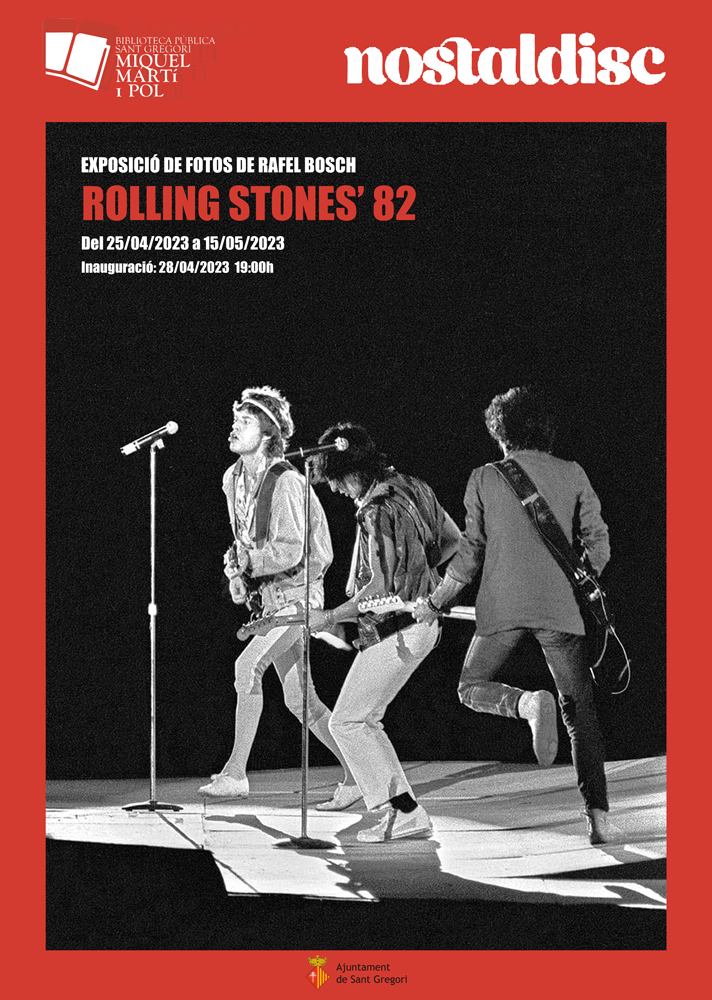cartell: expo fotografia Rolling Stones '82