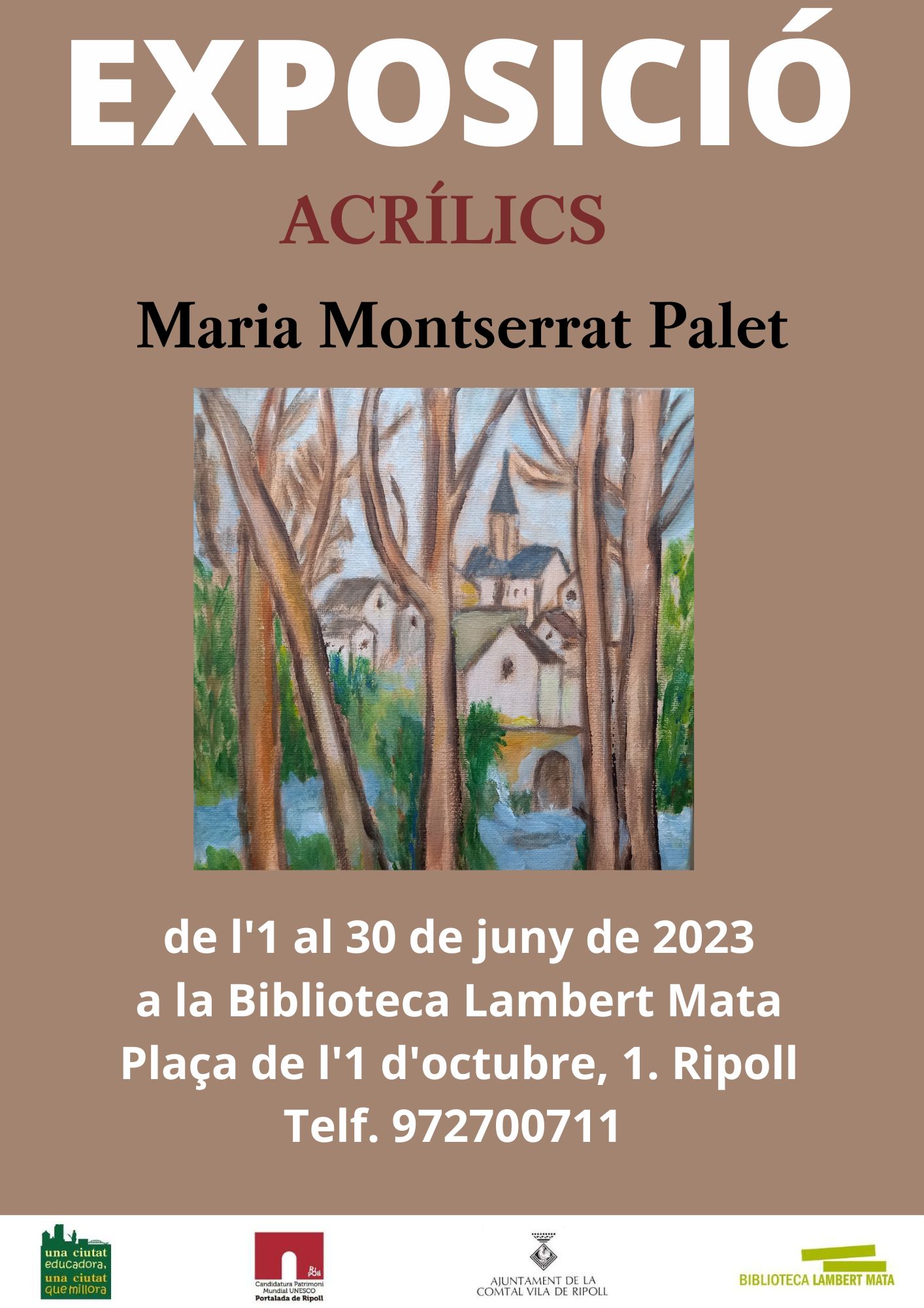 Cartell exposició Maria Montserrat Palet