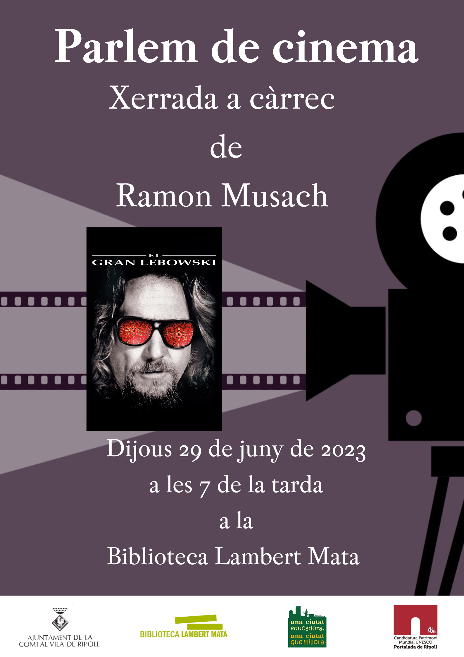 Cartell parlem de cinema "El gran Lebowski"