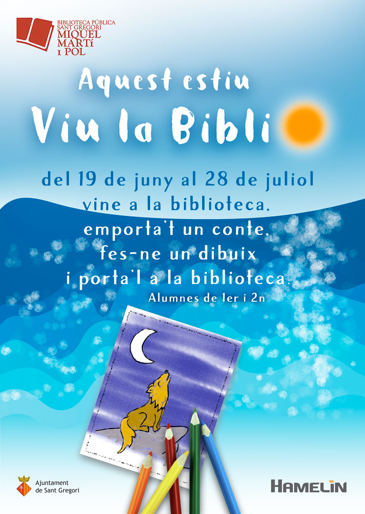 cartell: Aquest estiu... Viu la Biblio!