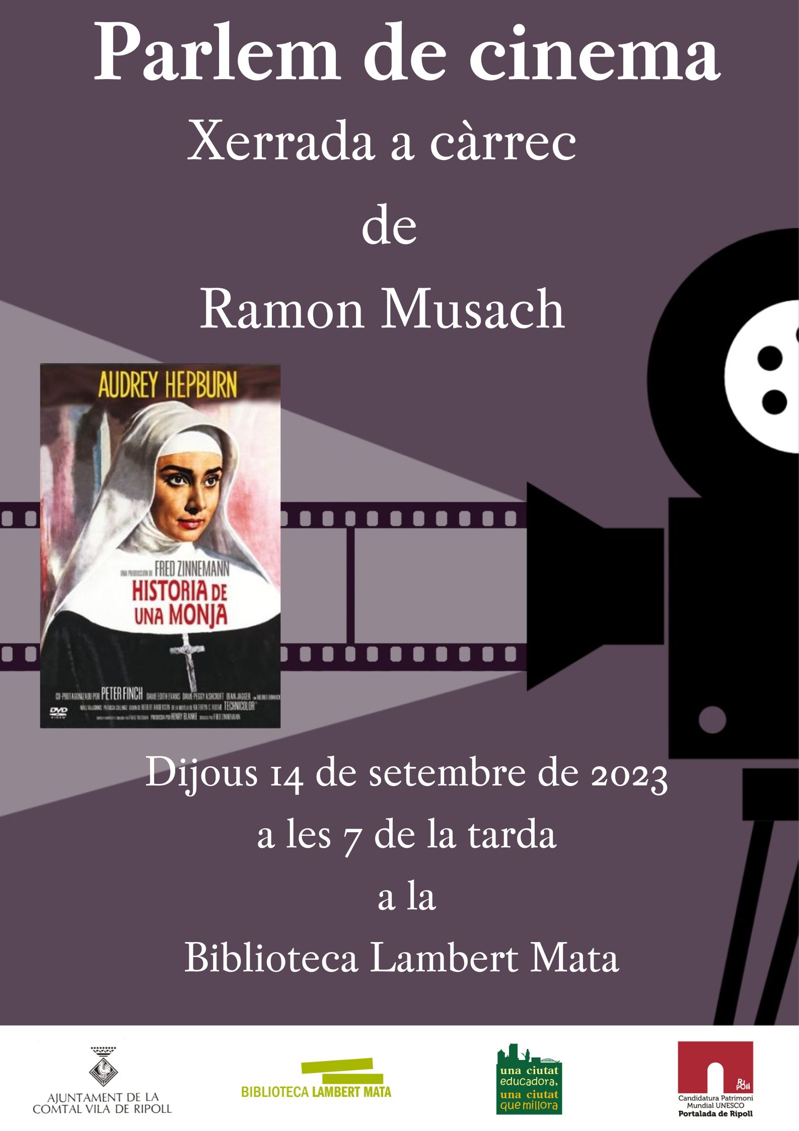 Cartell Parlem de cinema "historia de una monja"