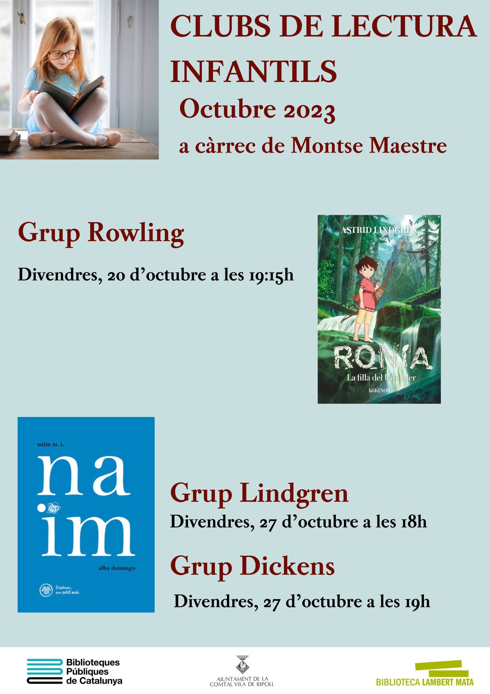 Cartell clubs de lectura Ripoll