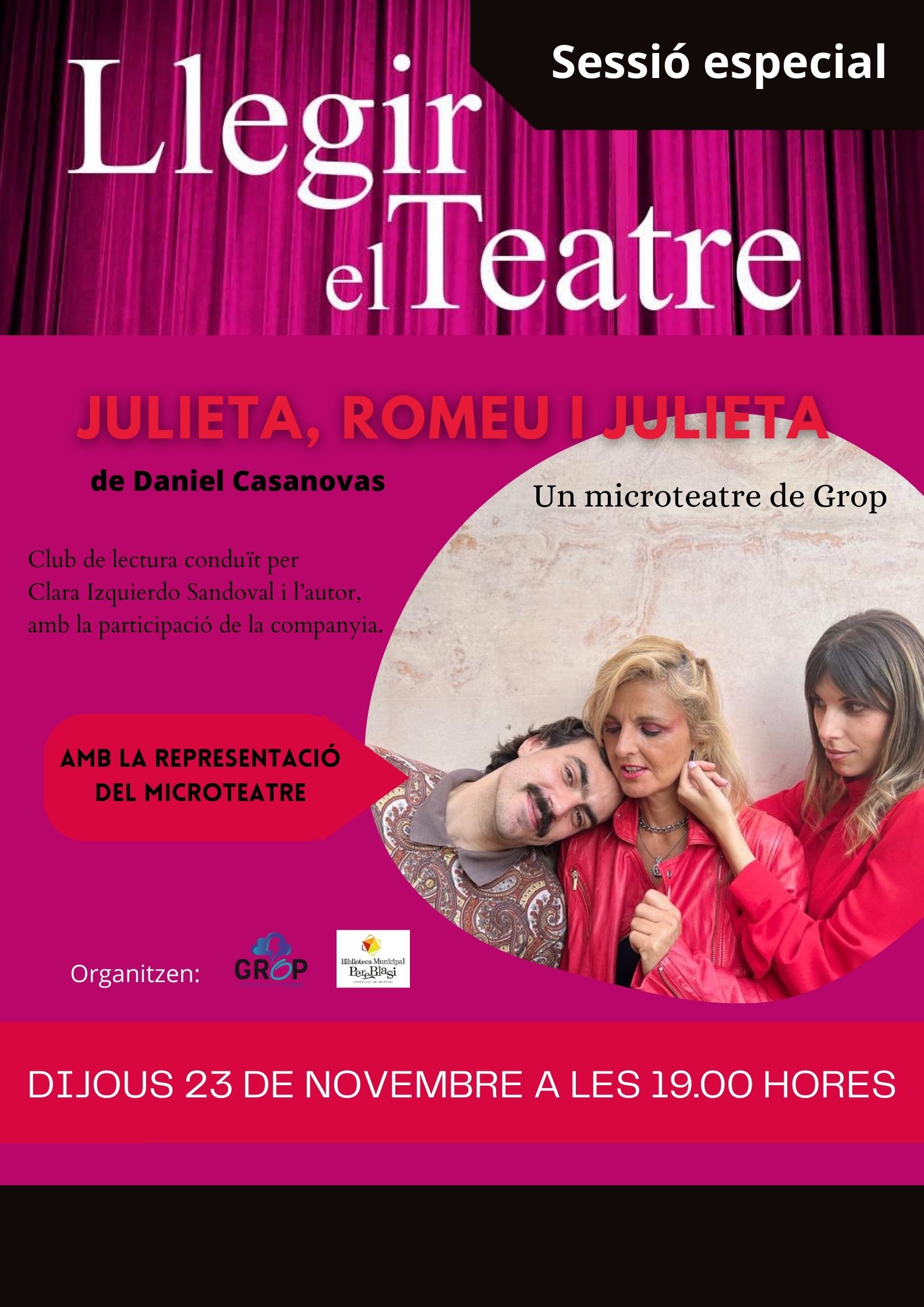 Sessió especial Grop Llegir teatre