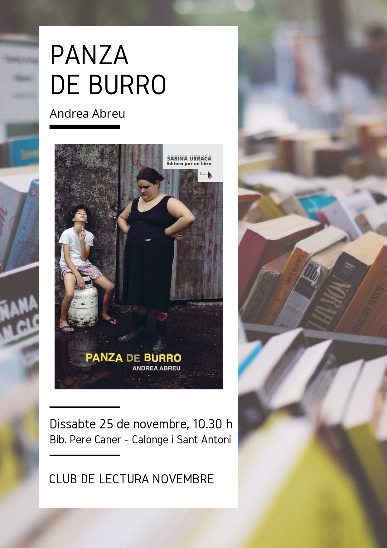 CLUB DE LECTURA CALONGE NOVEMBRE 2023