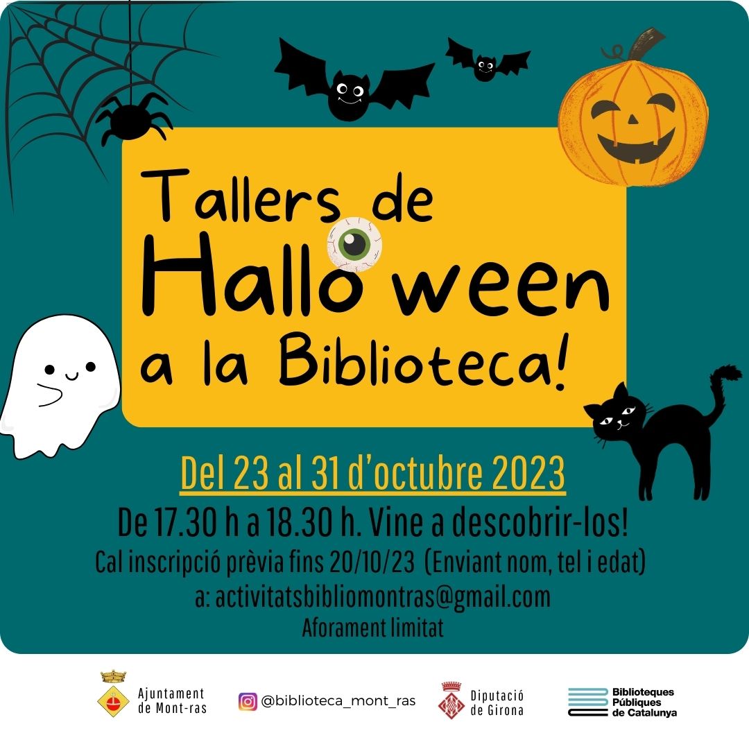 TALLERS DE HALLOWEEN A LA BIBLIOTECA !!