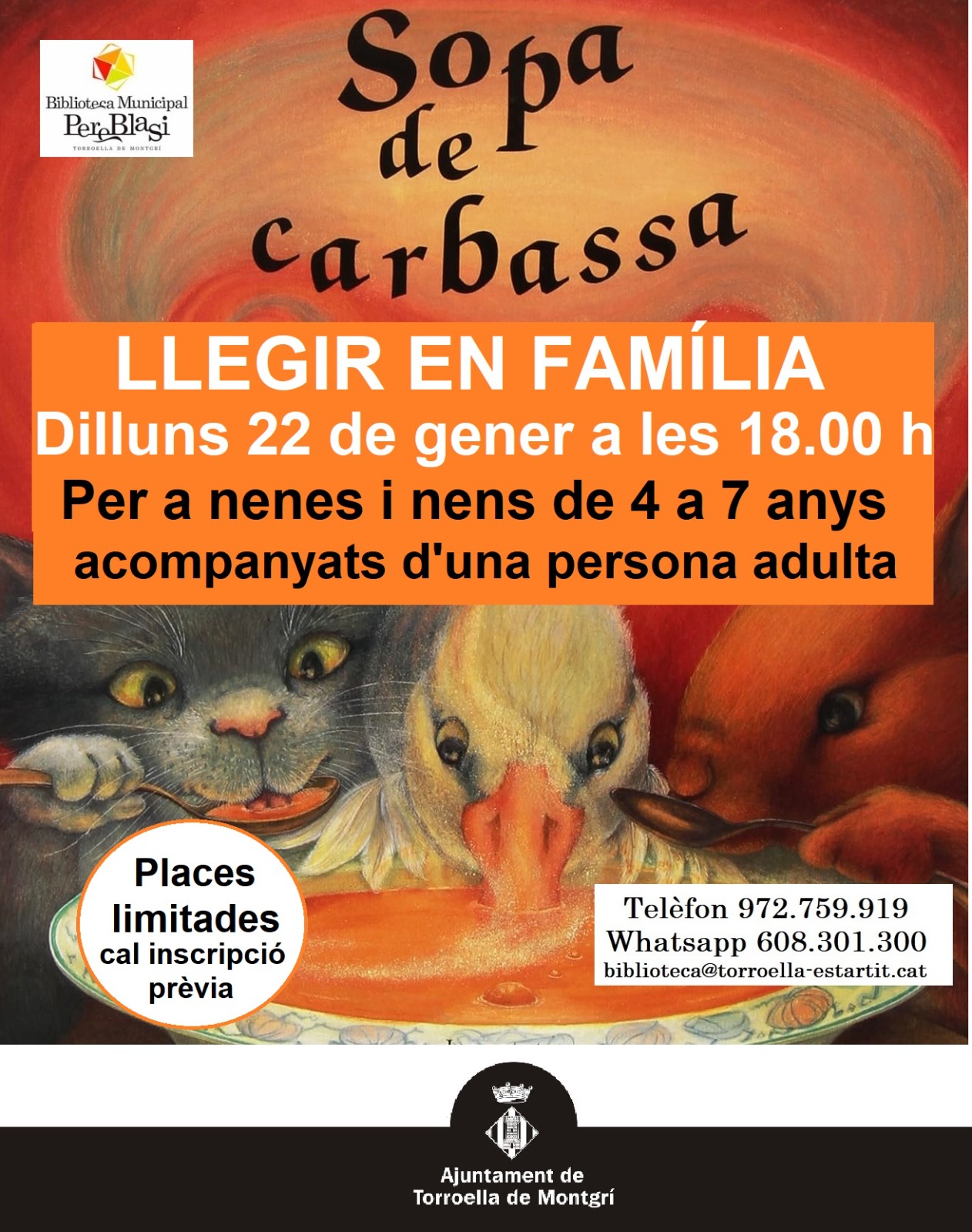 Llegir en família. Sopa de carbassa