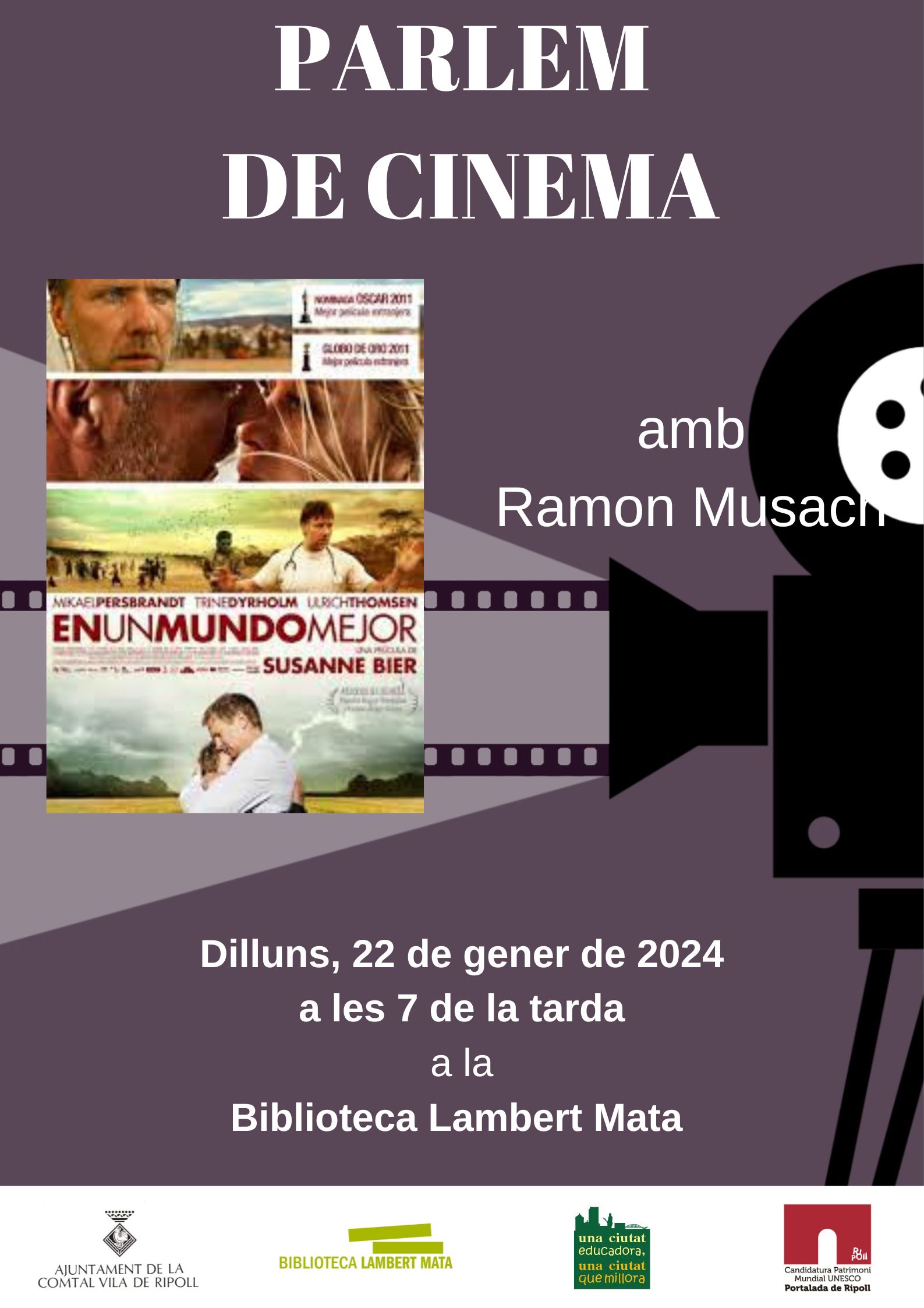 Cartell Parlem de cinema Gener 2024 Ripoll