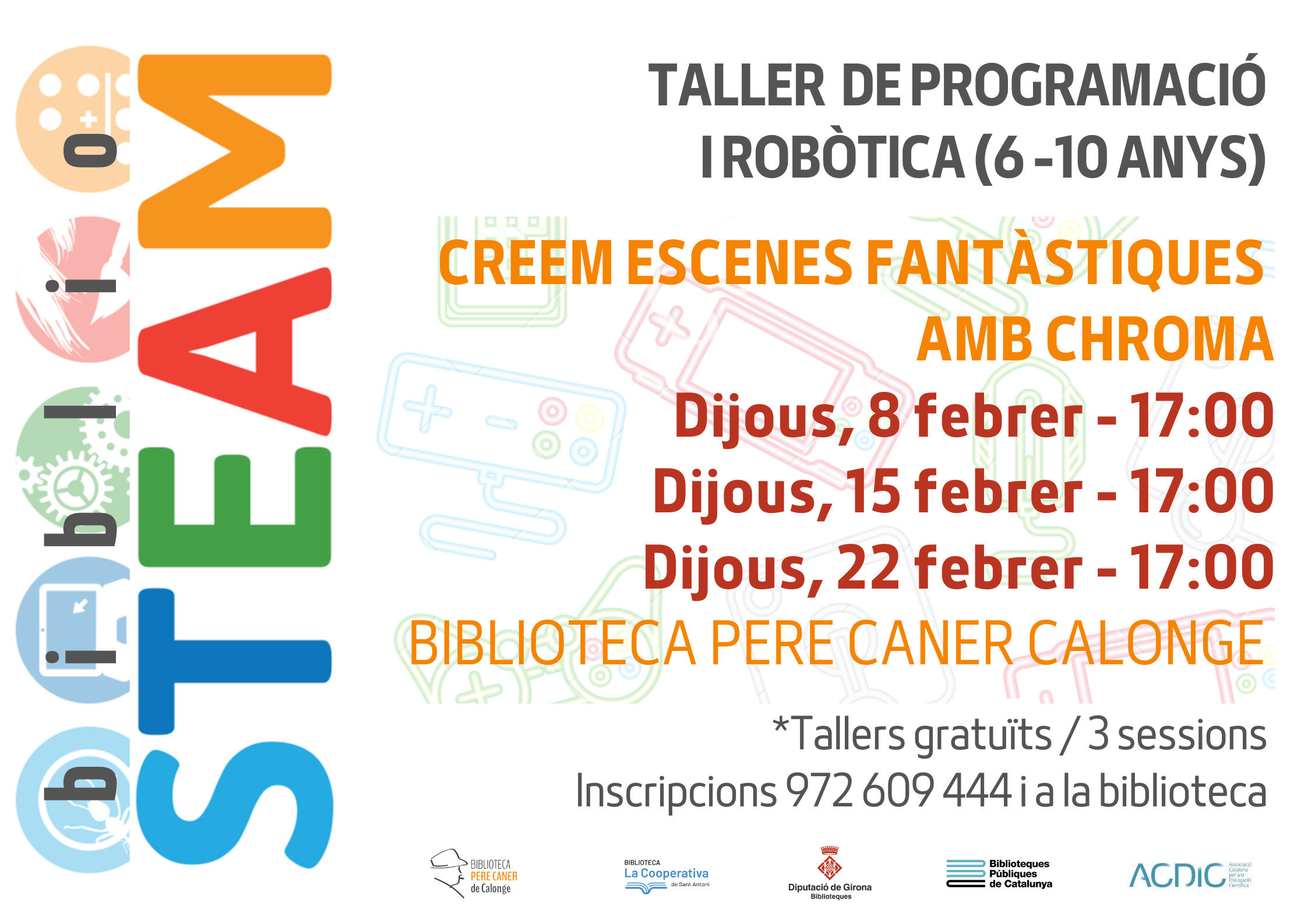 ·	TALLER BIBLIOSTEAM: CREEM ESCENES FANTÀSTIQUES AMB CHROMA