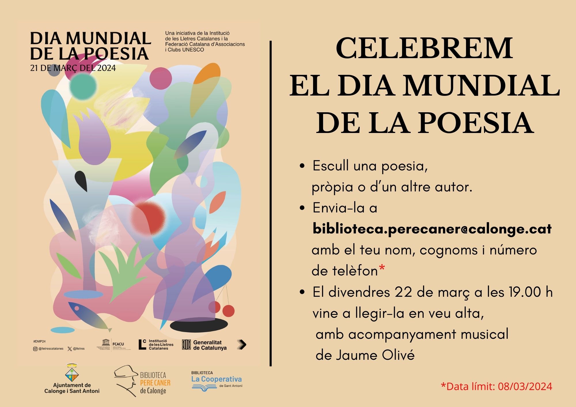 DIA DE LA POESIA CALONGE
