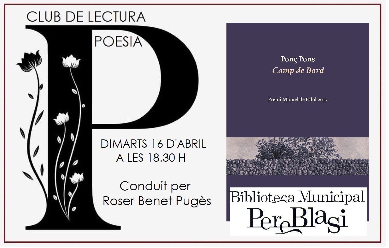 Club de lectura poesia abril 2024