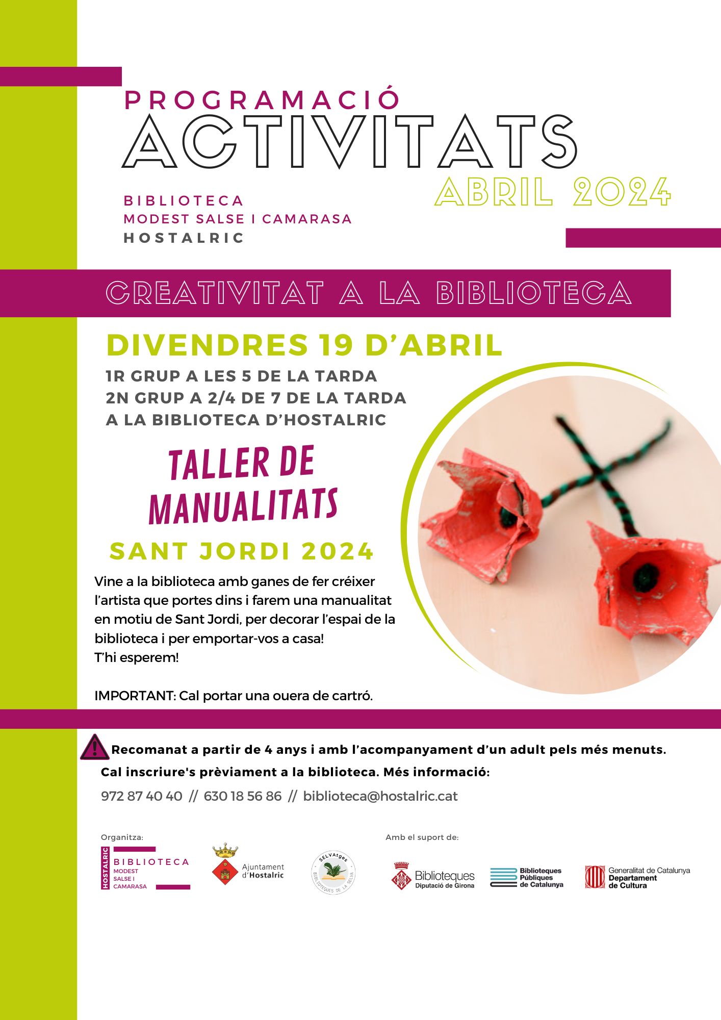 Taller de Manualitats de Sant Jordi 2024
