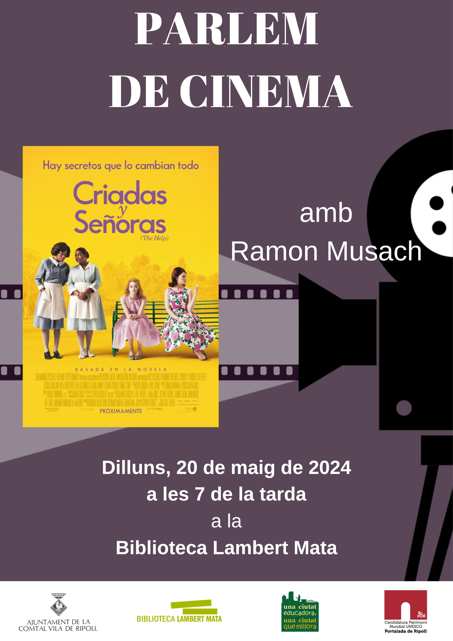 Cartell parlem de cinema Maig 2024 Ripoll