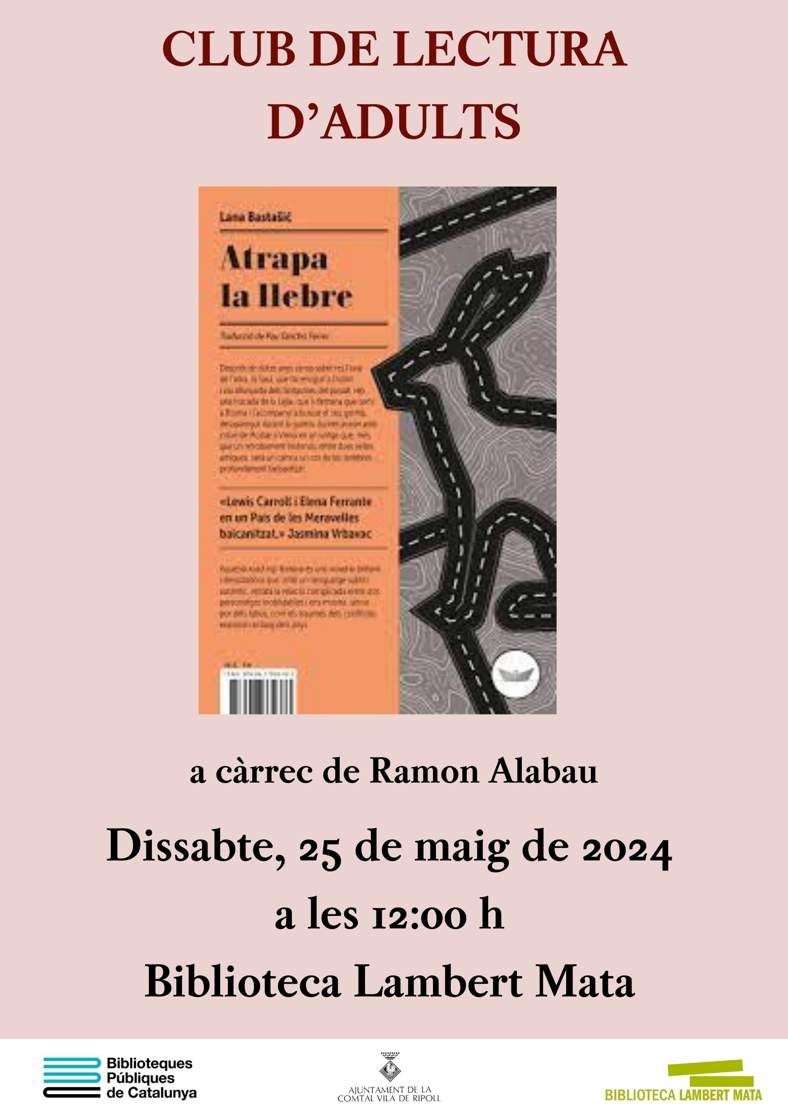 Cartell club de lectura adults maig Ripoll