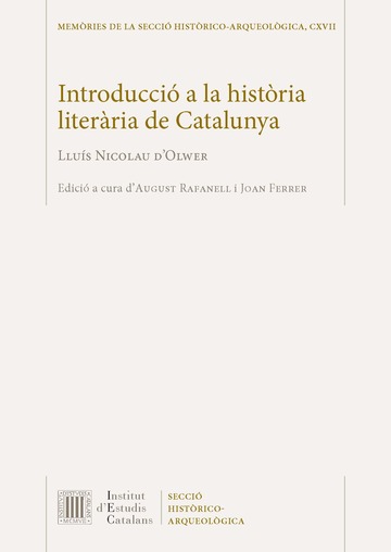 Introducció a la història literària de Catalunya