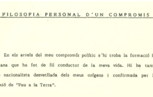 La filosofia personal d'un compromís polític