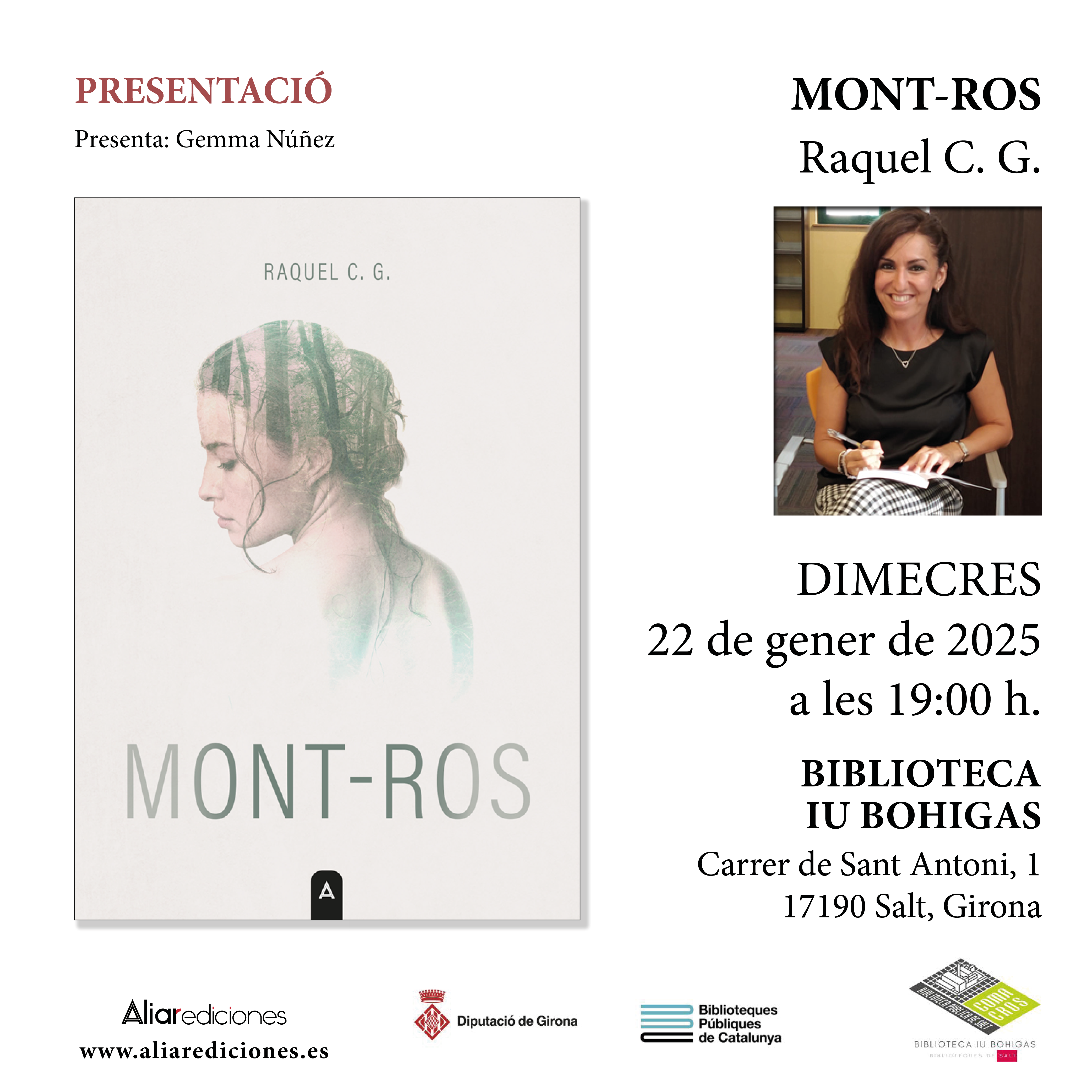 Cartell de la presentació del llibre "Mont-ros"