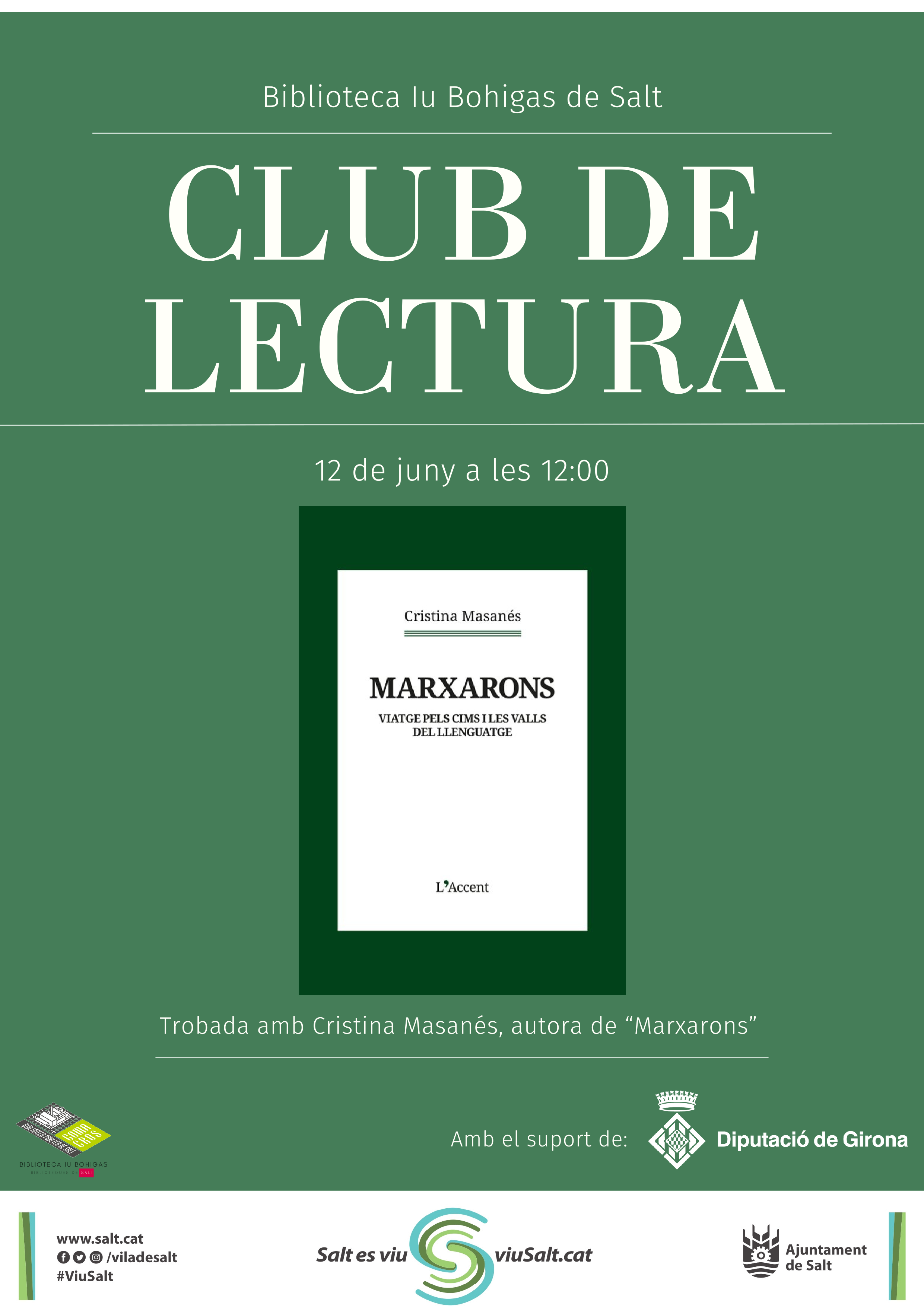 Club de lectura amb la presència de l'autora Cristina Masanés (SAL)